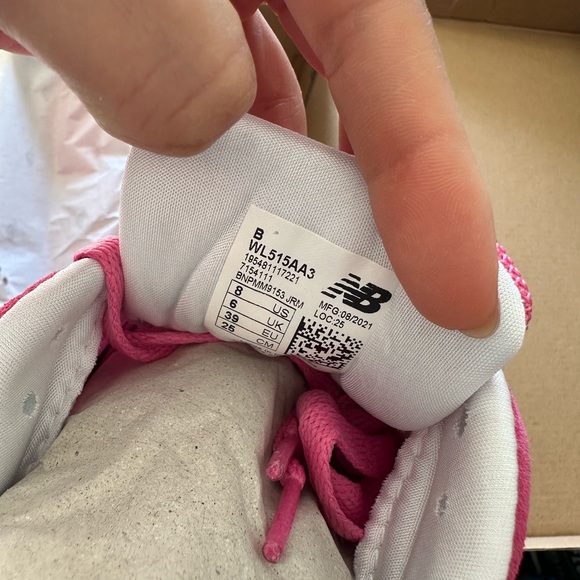 WL515AA3 NEE BALANCE WOMEN’S 515 V3 CLASSIC SNEAKER SPORTY PINK/WHITE, 8 - Picture 6 of 7
